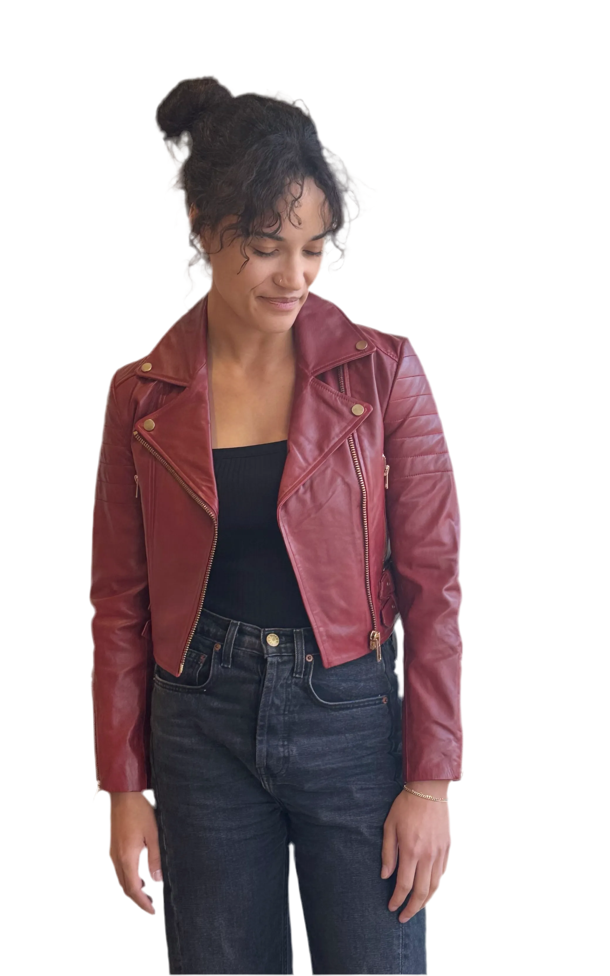 Eureka Biker Jacket in Red