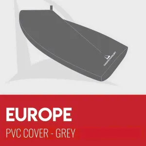 Europe Dinghy Cover - Boom Up - PVC Grey