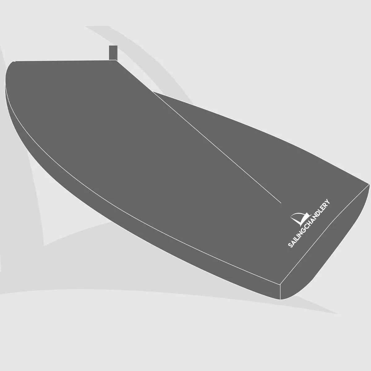 Europe Dinghy Cover - Boom Up - PVC Grey