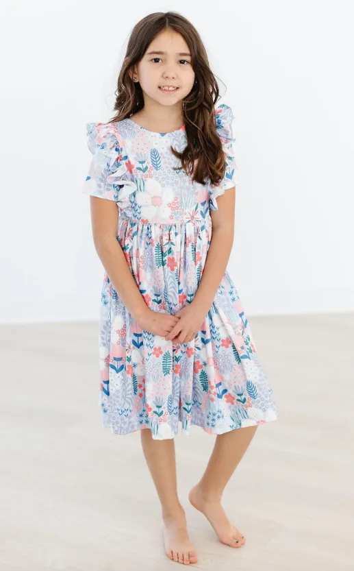Field of Flowers S/S Ruffle Twirl Dress