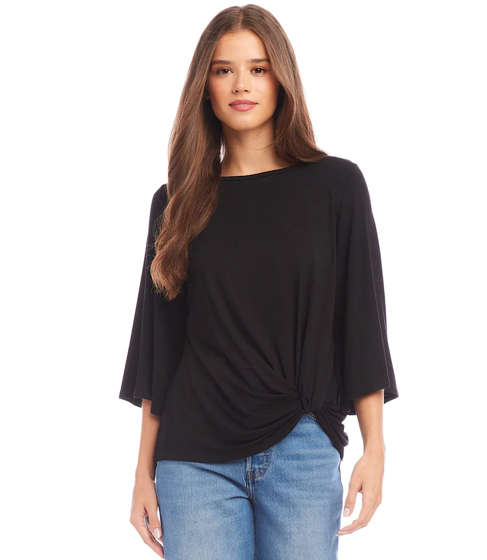 Flare Sleeve Pick-Up Top