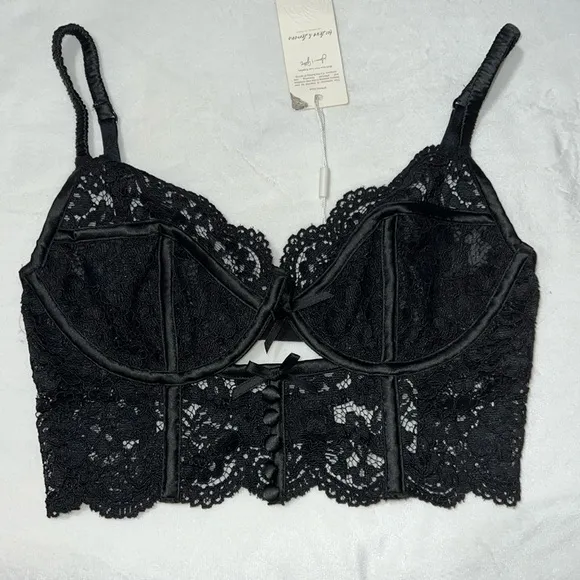 For Love &amp; Lemons Creamsicle Lace Underwire Bra - Size 32D