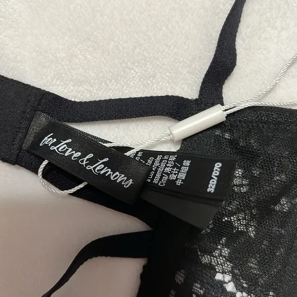 For Love &amp; Lemons Creamsicle Lace Underwire Bra - Size 32D
