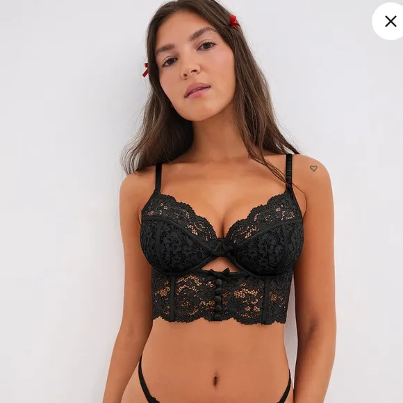 For Love &amp; Lemons Creamsicle Lace Underwire Bra - Size 32D