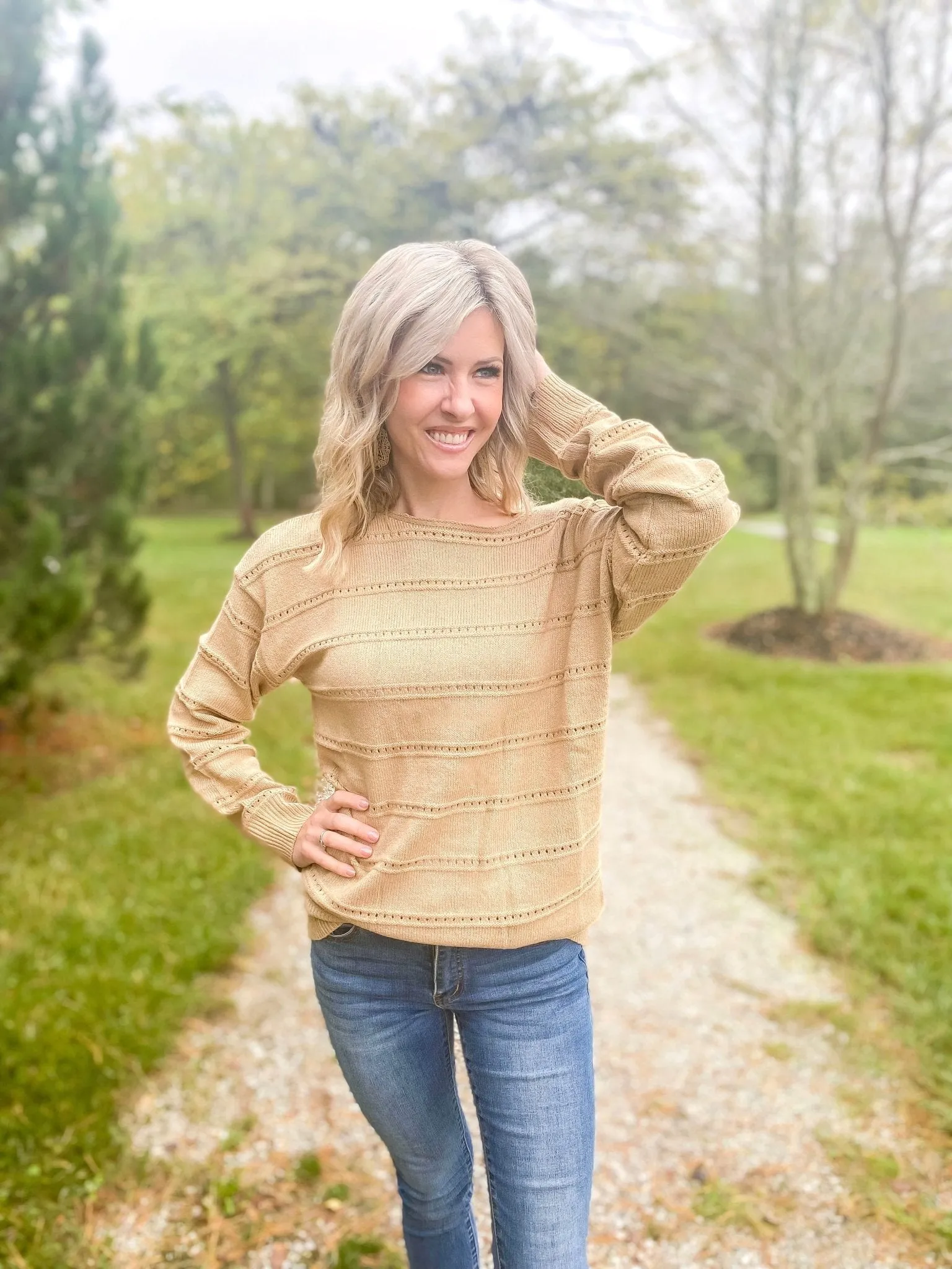 Forge Valley Pointelle Knit Sweater