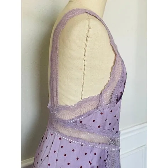 Free People Bad for You Slip / petal Lavender Polka Dot Short Dress