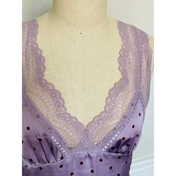Free People Bad for You Slip / petal Lavender Polka Dot Short Dress