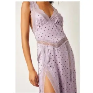 Free People Bad for You Slip / petal Lavender Polka Dot Short Dress
