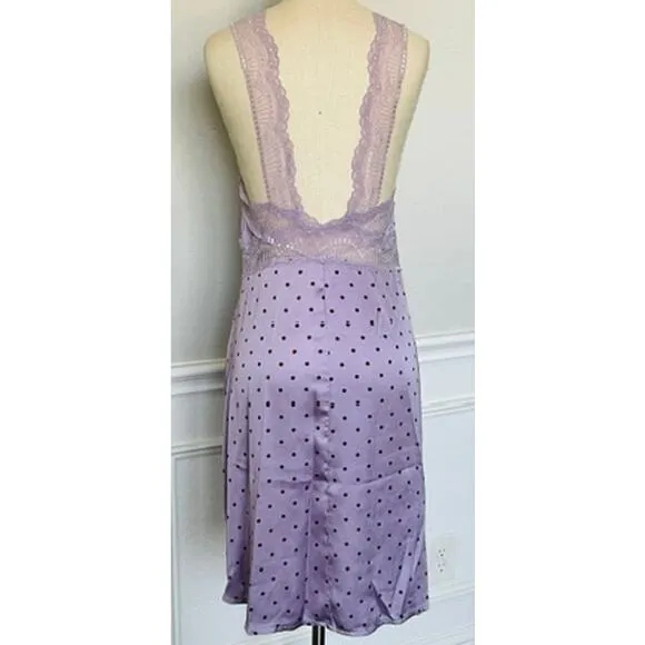 Free People Bad for You Slip / petal Lavender Polka Dot Short Dress