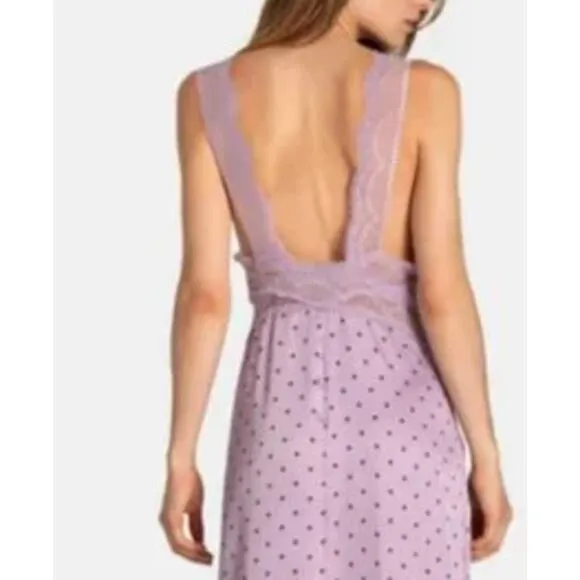 Free People Bad for You Slip / petal Lavender Polka Dot Short Dress