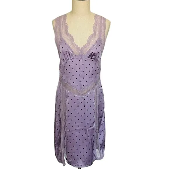 Free People Bad for You Slip / petal Lavender Polka Dot Short Dress