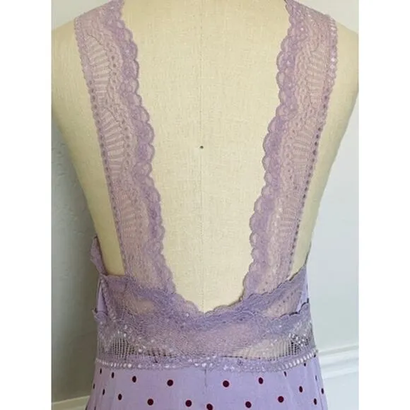 Free People Bad for You Slip / petal Lavender Polka Dot Short Dress