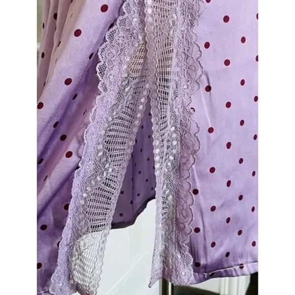 Free People Bad for You Slip / petal Lavender Polka Dot Short Dress