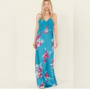 Free people forever yours floral sleeveless maxi dress medium new without tags