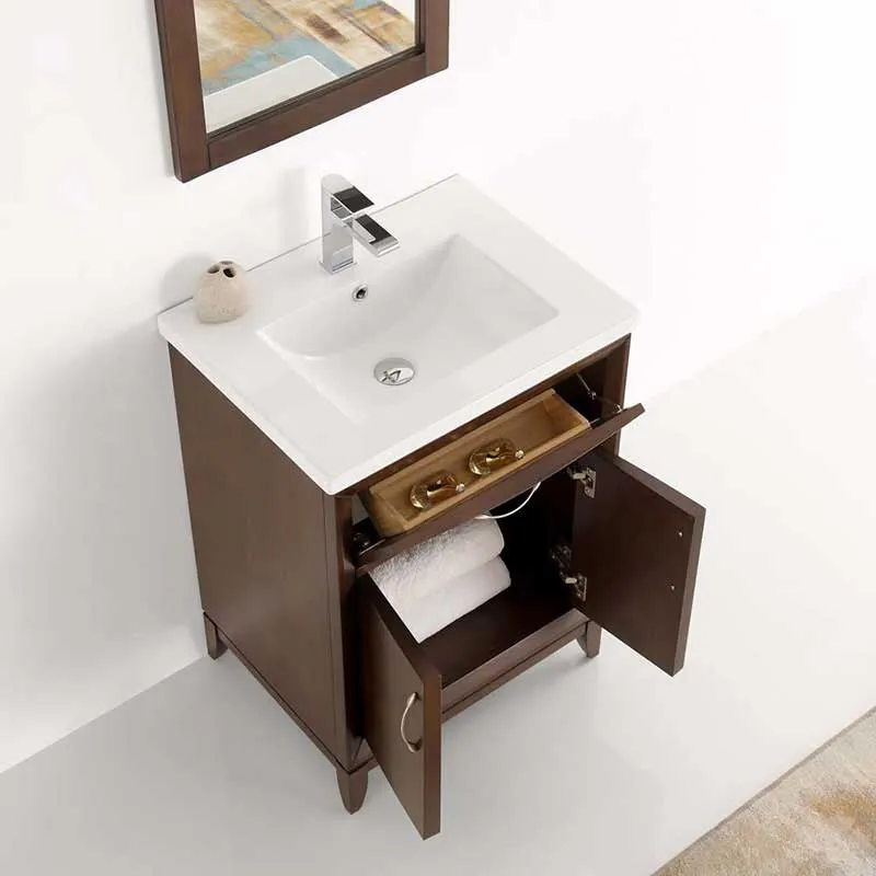 Fresca Cambridge 24" Antique Coffee Traditional Bathroom Vanity with Mirror