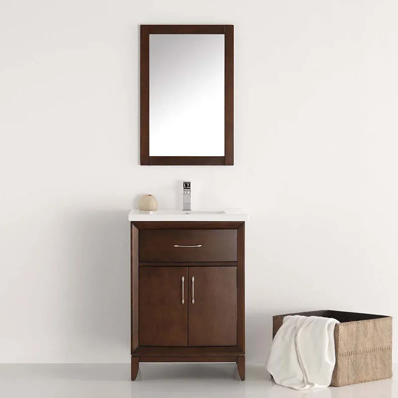 Fresca Cambridge 24" Antique Coffee Traditional Bathroom Vanity with Mirror