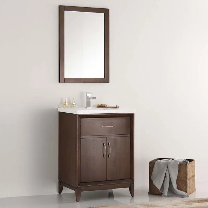 Fresca Cambridge 24" Antique Coffee Traditional Bathroom Vanity with Mirror
