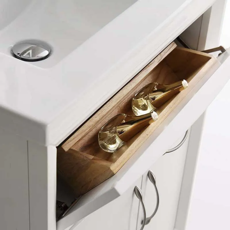 Fresca Cambridge 24" White Traditional Bathroom Vanity with Mirror