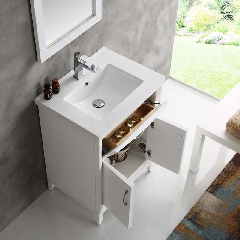 Fresca Cambridge 24" White Traditional Bathroom Vanity with Mirror