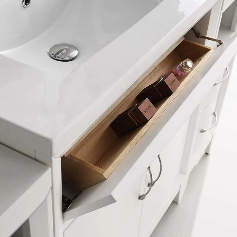 Fresca Cambridge 30" White Traditional Bathroom Vanity with Mirror