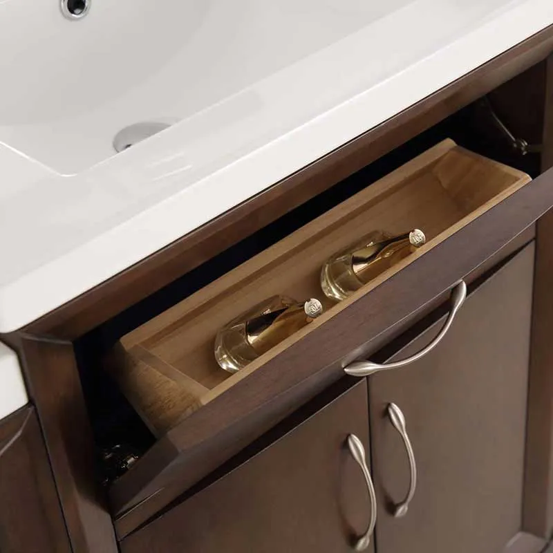 Fresca Cambridge 72" Antique Coffee Double Sink Traditional Bathroom Vanity with Mirrors