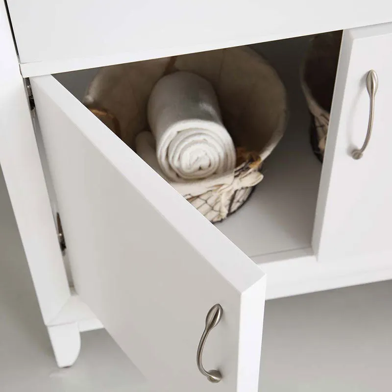 Fresca Cambridge 72" White Double Sink Traditional Bathroom Vanity with Mirrors