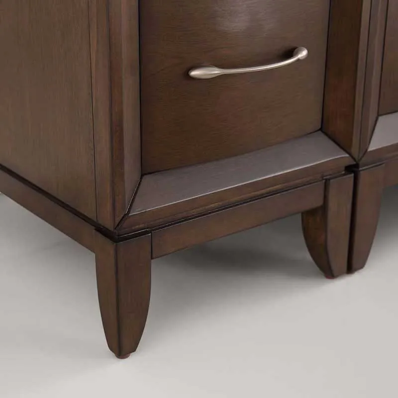 Fresca Cambridge 84" Antique Coffee Double Sink Traditional Bathroom Vanity with Mirrors