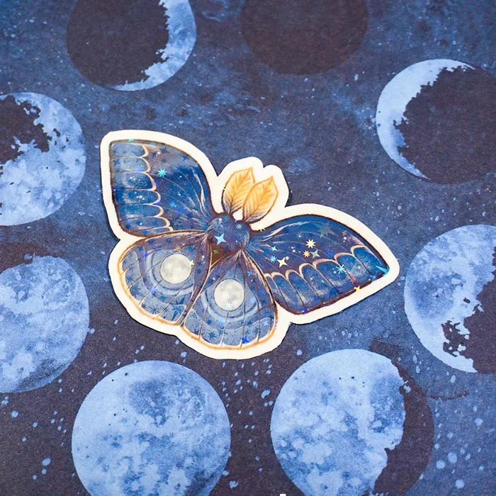 Full Moon | Holographic Sticker