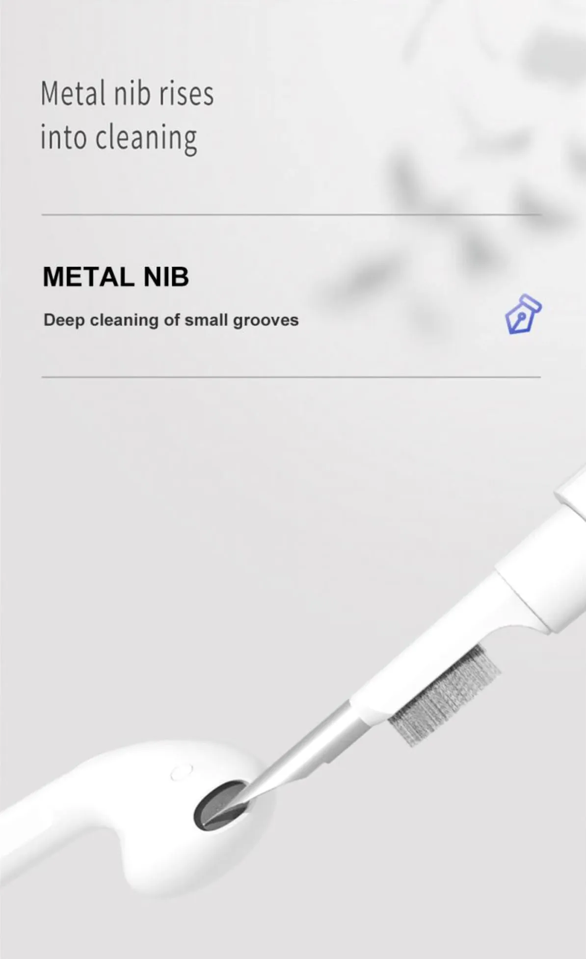 Furper Bluetooth Headset Cleaning Kit Earbuds Cleaning Pen Durable Multi Purpose Clean Brush Portable For Airpods Mobile Phones