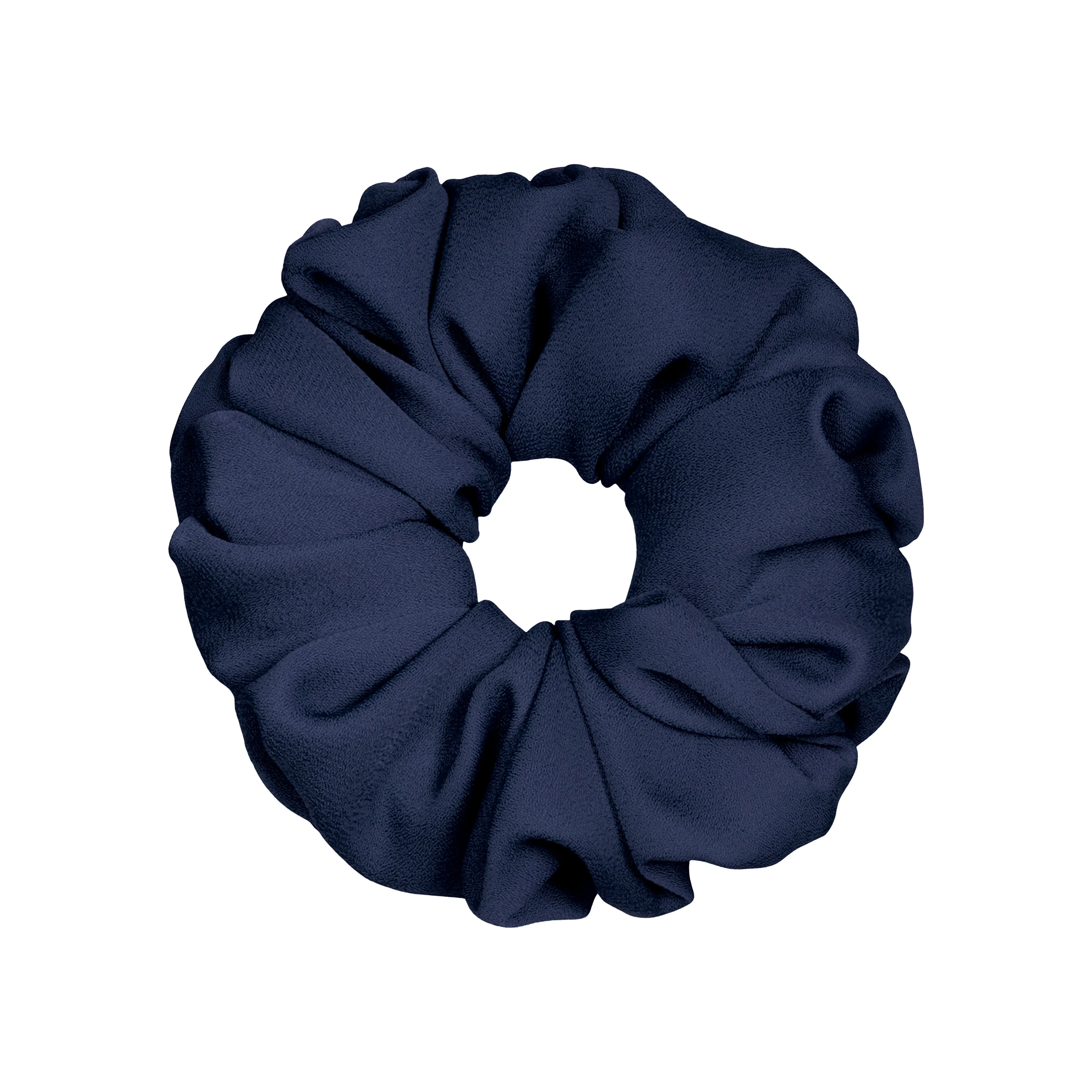 Georgette Navy Scrunchie