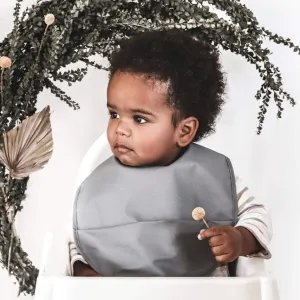 Grey Snuggle Bib - Waterproof
