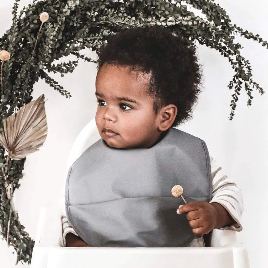 Grey Snuggle Bib - Waterproof