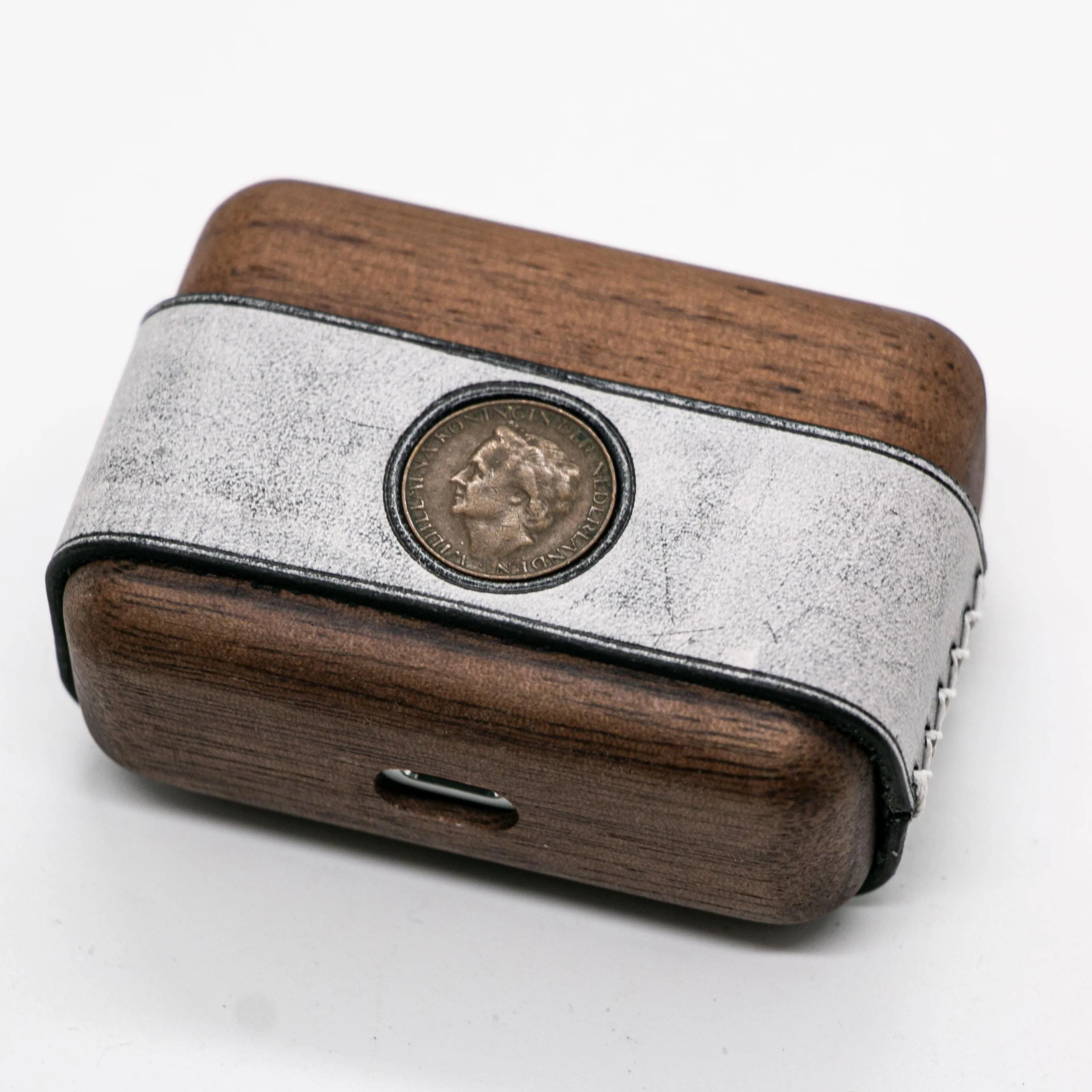 Handmade Leather Wood AirPods Pro Case Custom Leather AirPods Pro Case with Coin Airpod Case Cover