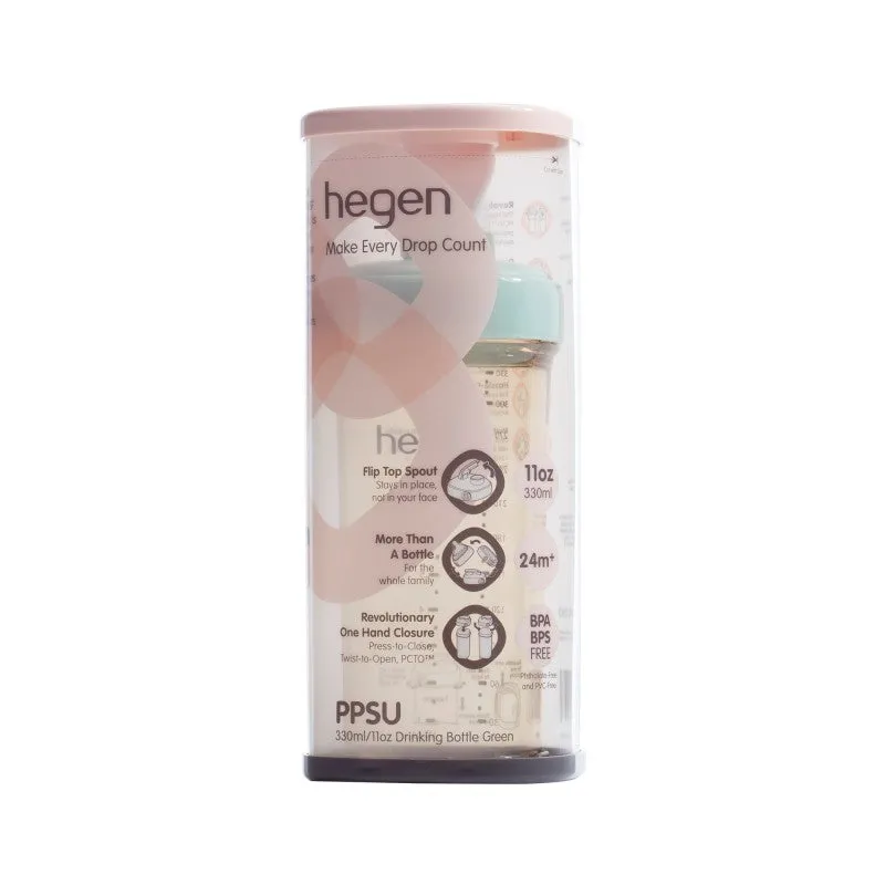 Hegen PCTO 330ml / 11Oz Drinking Bottle PPSU - Green
