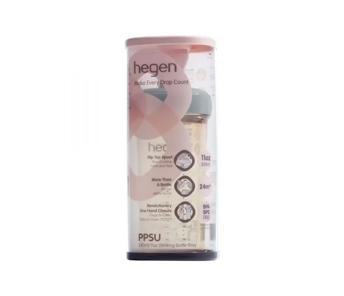 Hegen PCTO 330ml / 11Oz Drinking Bottle PPSU - Grey