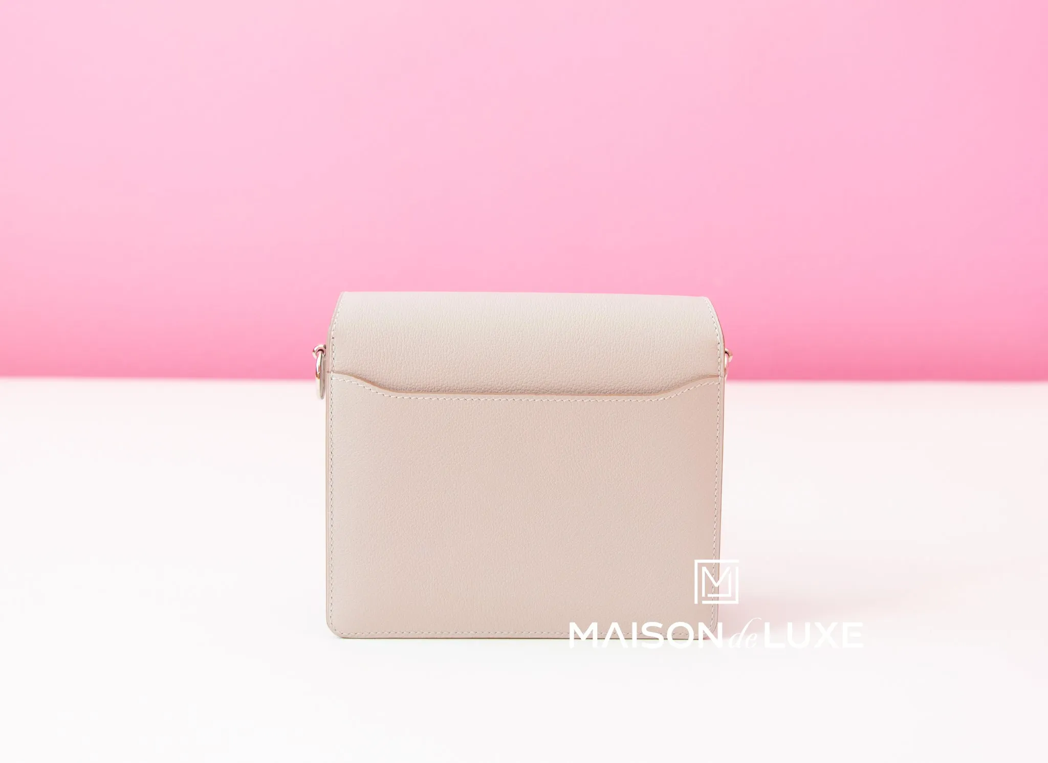 Hermes Roulis Mini 18 Gris Perle Evercolor Handbag