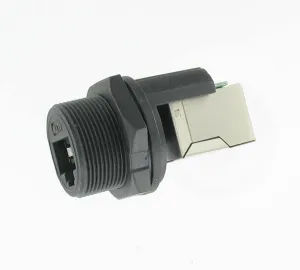 IP67 F/F RJ45 coupler panel mated w/p