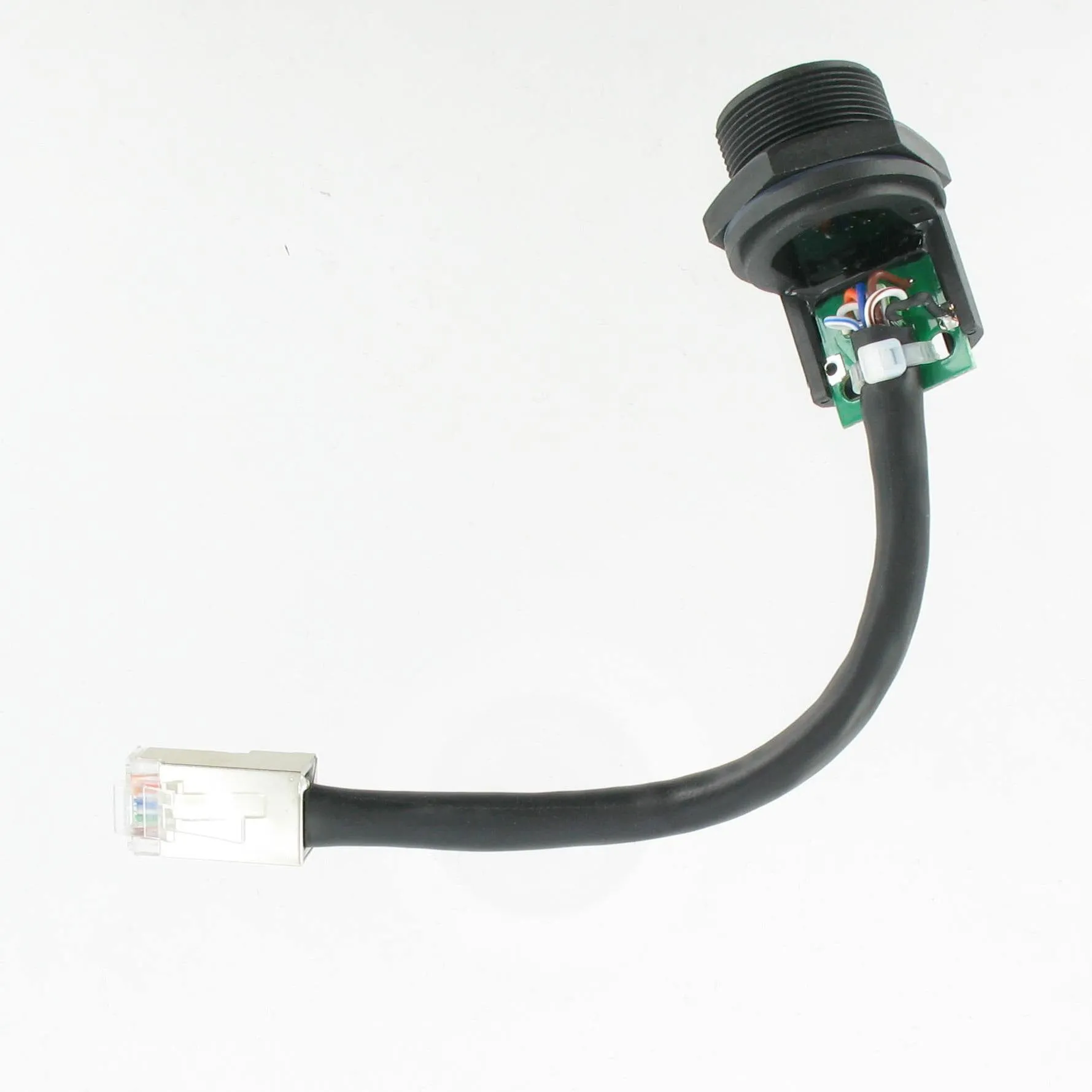 IP67 RJ45 Panel Unmated w/proof   100mm lead FTP