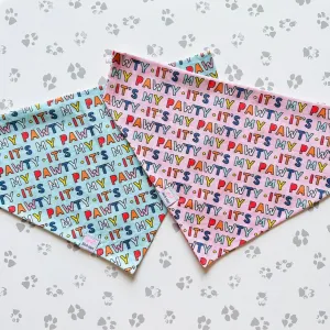 It’s My Pawty in Blue & Pink Bandana