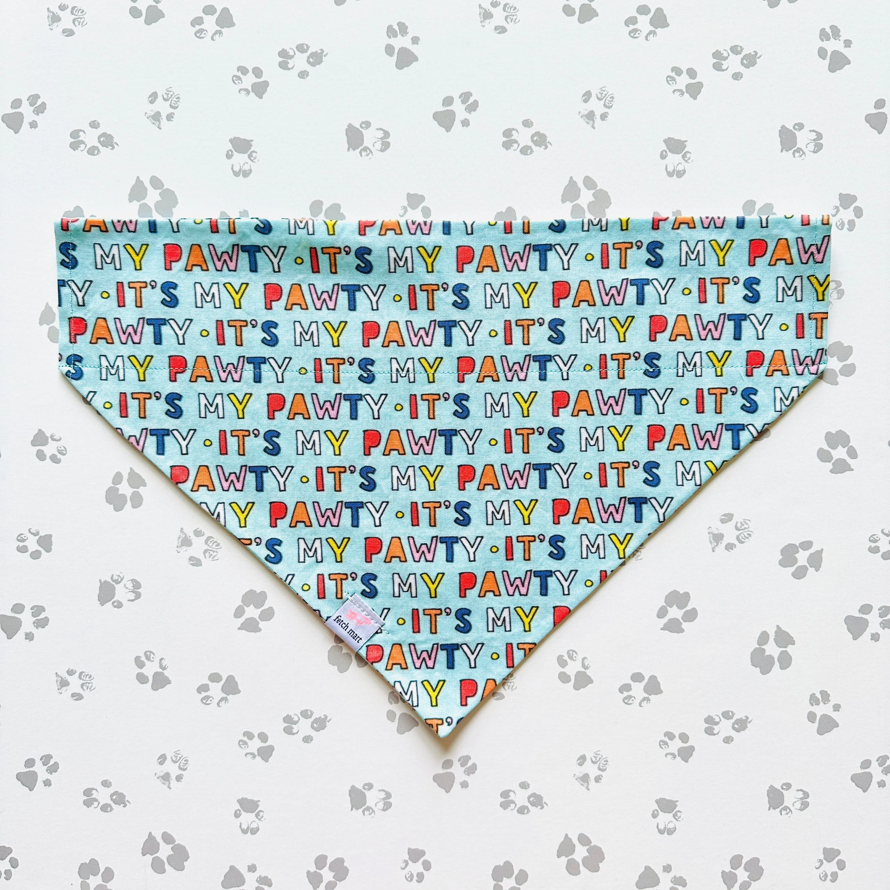 It’s My Pawty in Blue & Pink Bandana