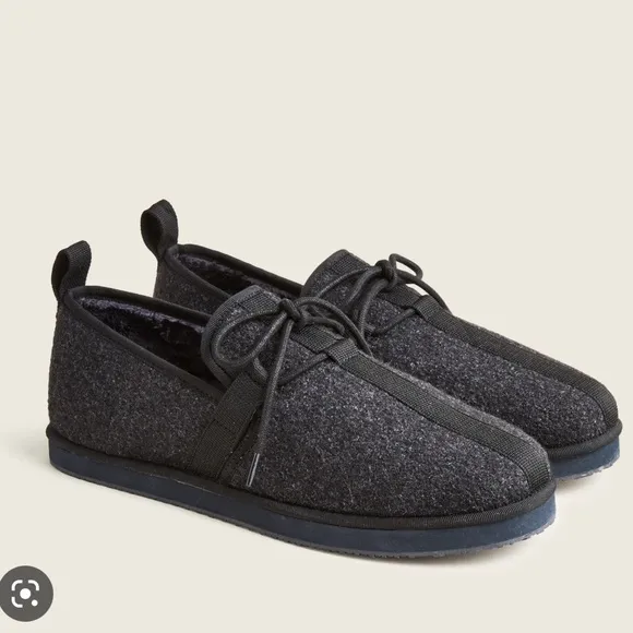 J. Crew Gray Wool Chore Slippers 8 NWT