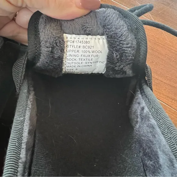 J. Crew Gray Wool Chore Slippers 8 NWT