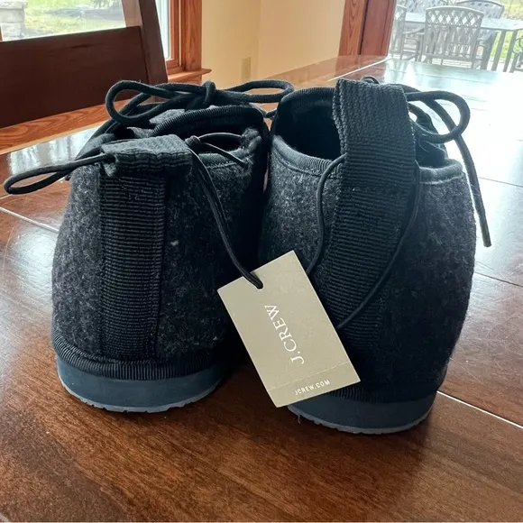 J. Crew Gray Wool Chore Slippers 8 NWT