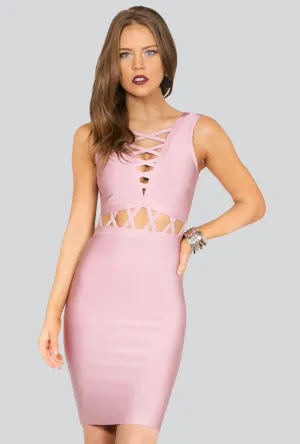 Jennifer Criss Cross Bandage Dress