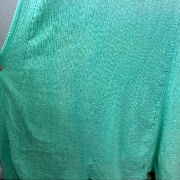 JUDITH MARCH Ocean Ombré Braided Leather Cotton Maxi Dress