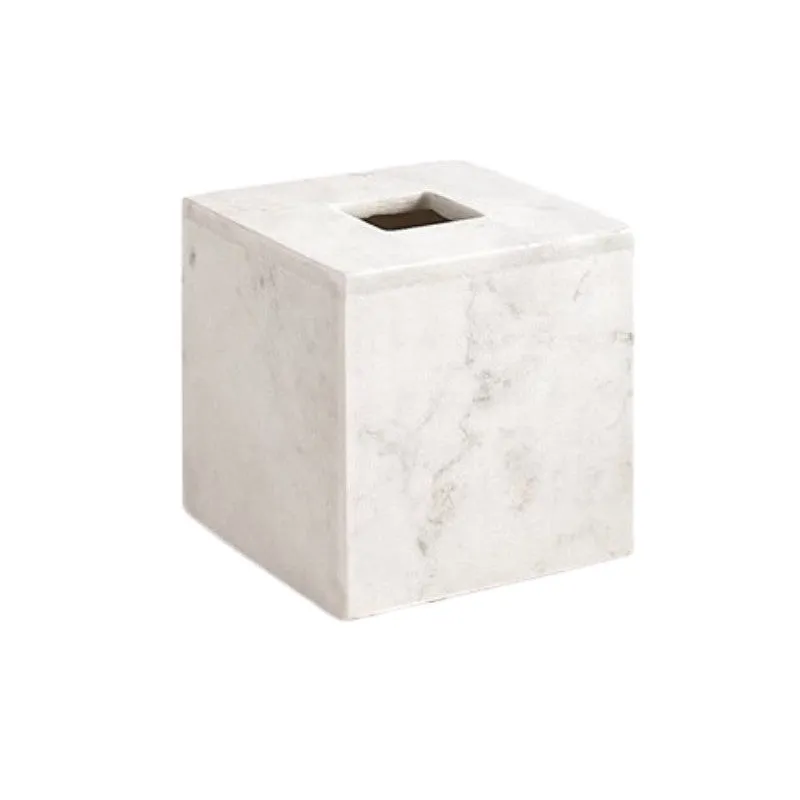 Kassatex Pietra Tissue Cover - White