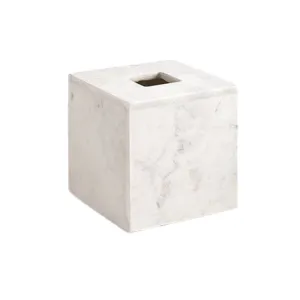Kassatex Pietra Tissue Cover - White