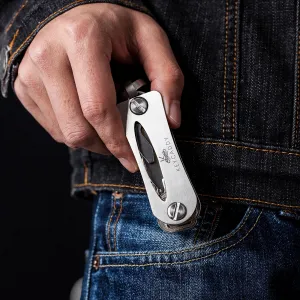 Key Caddy - Stainless Steel Compact Smart Key Organizer -Keychain Up To 16 Keys plus Anti Loosening Technology - Lightweight & Durable