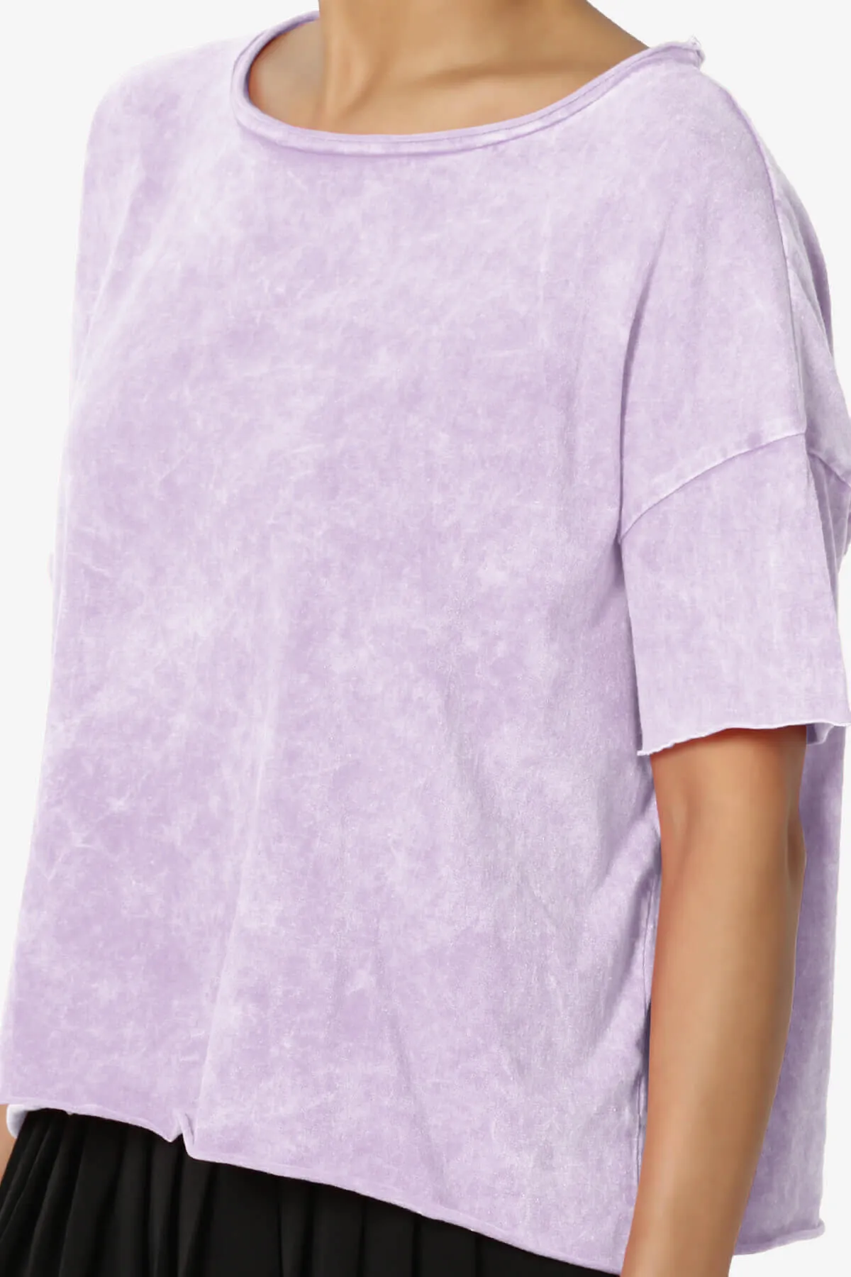 Kiralin Acid Wash Short Sleeve Crop T-Shirt