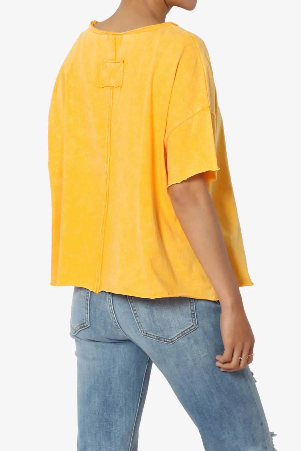 Kiralin Acid Wash Short Sleeve Crop T-Shirt